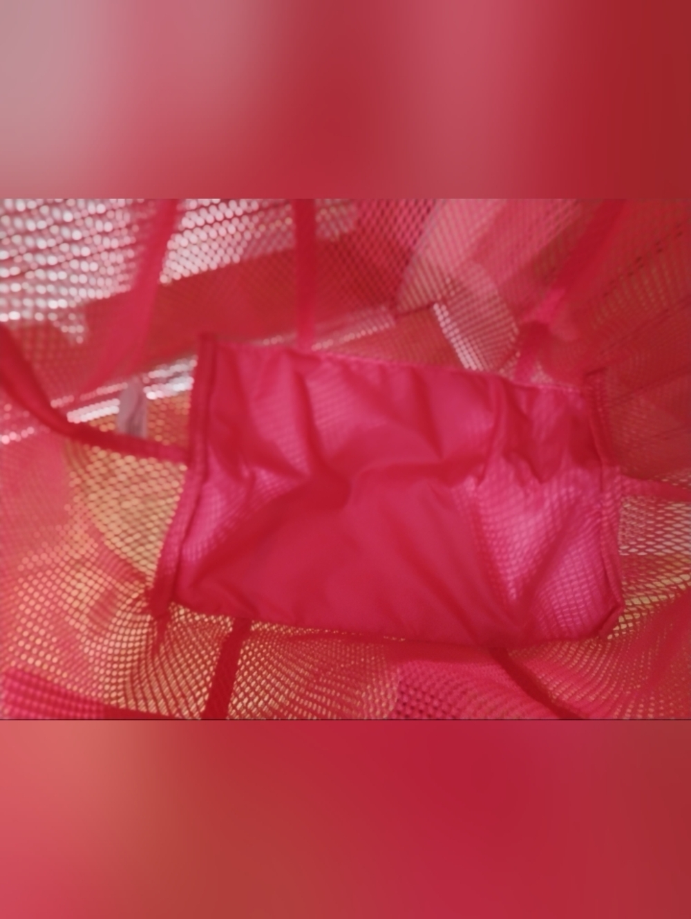 Victoria Secret Mesh Tote Bag And Pouch Set - Picture 5 of 10